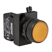 B200DS, Кнопка нажимная круглая желтая