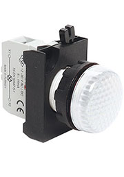 CP050XB, Арматура сигнальная белая со светодиодом 12-30 В перем. и пост. тока