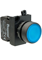 CP100DM, Кнопка нажимная круглая синяя (1НО)