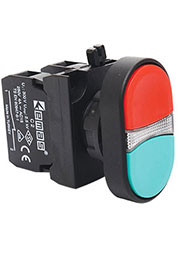 CP102K20KY, Кнопка сдвоенная красно-зеленая (1НО+1НЗ)