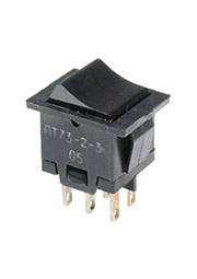 ПТ73-2-3, переключатель клавишный(корп.черный/клавиша черн.) (22-23г.)