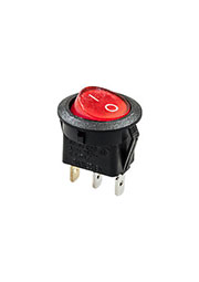 777 ПЕРЕКЛЮЧАТЕЛЬ 3 КОНТ. 12В/6.0А КРАCНЫЙ (768) КРУГЛЫЙ
