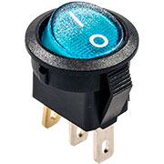 B-106 ПЕРЕКЛЮЧАТЕЛЬ 3 КОНТ. 12В СИНИЙ С ПОДСВЕТКОЙ (SMRS-101D)