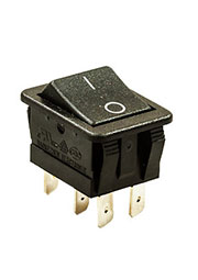 787 ПЕРЕКЛЮЧАТЕЛЬ 6 КОНТ. ON-(ON) БЕЗ ФИКСАЦИИ 250В/16.0А ЧЕРНЫЙ
