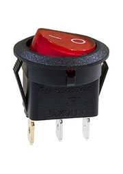 777 ПЕРЕКЛЮЧАТЕЛЬ 3 КОНТ. 250В/12.0А КРАCНЫЙ (768) КРУГЛЫЙ