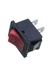 KCD1 красный, переключатель, 2 контакта 250В 6.0А on-off
