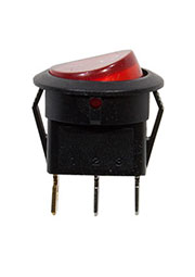 MIRS-101-3-R, Клавишный переключатель ON-OFF круглый красный с подсветкой