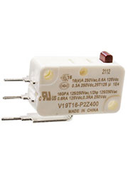 V19T16-P2Z400, микропереключатель SPDT 250В 16A в плату 0.9*0.9мм 3.92N