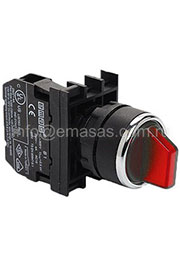 B100SL20K, Переключатель 0-1 с фиксацией красный (1НО)