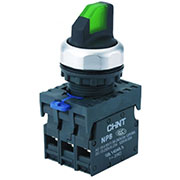 667208, Переключатель с подсветкой NP8-20XD/313  ,3 положения с фиксацией,2НО, зелёная AC110В-230В(L