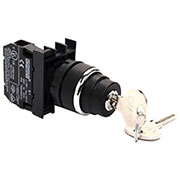 B100AC30, Кнопка с ключом 2-0-1, ключ вынимается во всех положениях (1НO)