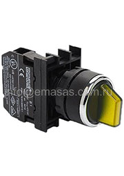 B100SL20S, Переключатель 0-1 с фиксацией желтый (1НО)