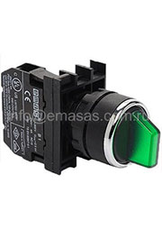 B100SL21Y, Переключатель 0-1 без фиксации зеленый (1НО)