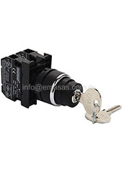 B101AC30, Кнопка с ключом 2-0-1, ключ вынимается во всех положениях (2НO)