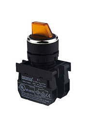 B101SL20S, Переключатель 0-1 с фиксацией желтый (2НО)