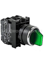 B101SL30Y, Переключатель 2-0-1 с фиксацией зеленый (2НО) B101SL30Y