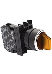 B130SL21S, Переключатель с подсветкой неон 0-1 без фиксации желтый (1НО)