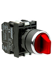 B131SL32K, Переключатель с подсветкой неон 2-0-1 без фиксации красный (2НО)