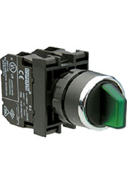 B131SL32Y, Переключатель с подсветкой неон 2-0-1 без фиксации зеленый (2НО)