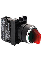 B200SL20K, Переключатель 0-1 с фиксацией красный (1НЗ)