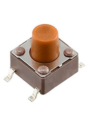 DTSM-65N-V-T/R, кнопка тактовая SMT 6x6 H 9.5мм 160gf