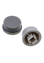 SWT-9R-GR, колпачок для кнопки 12x12 серый круглый, h=5.8мм