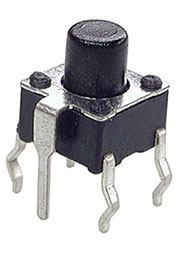 0670GHIM-130G-G, кнопка тактовая 6х6 с заземл. h=7мм (аналог TS-A3PG-130)