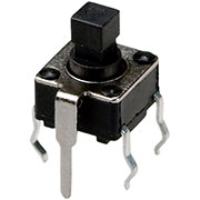 0673GHIM-130G-G, кнопка тактовая 6х6 с заземл. h=7.3мм