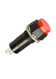 PBS14A, кнопка с фиксацией ON-(OFF) 250B 1A красная