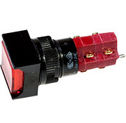 D16LAS2-2ABHR, кнопка с фиксацией и LED подсветкой 250В 5А