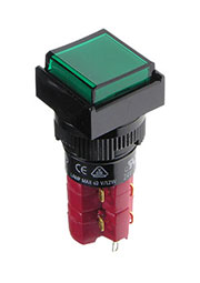 D16LMS1-2ABHG, кнопка без фиксации с LED подсветкой 250В 5А