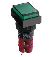 D16LMT1-2ABKG, кнопка без фиксации с LED подсветкой 250В 5А