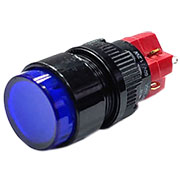 D16LMR1-1AB0B, кнопка с подсветкой, круглая синяя D16мм