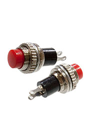 DS-314, Кнопка, 2 конт., OFF- (ON), без фикс., 250В/0,50А, красный