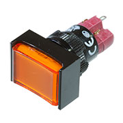 D16LMT2-1ABKO, кнопка без фиксации с LED подсветкой 250В 5А