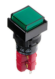 D16LMS1-2ABCG, кнопка без фиксации с ламповой подсветкой 250В 5А