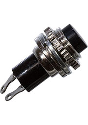 DS-314 БФ черный, кнопка без фиксации на замыкание