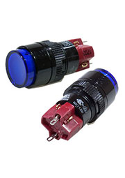 D16LAR1-1ABKB, кнопка с фиксацией и LED подсветкой 250В 5А