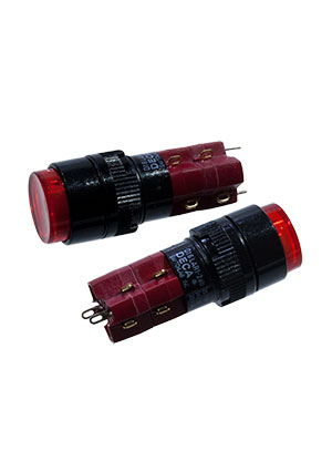 D16LAR1-2ABKR, кнопка с фиксацией и LED подсветкой 250В 5А