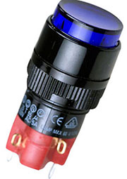 D16LMR1-1ABKB, кнопка без фиксации с LED подсветкой 250В 5А