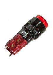 D16LMR1-2ABJR, кнопка без фиксации с LED подсветкой 250В 5А