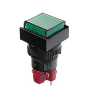 D16LMS1-1ABHG, кнопка без фиксации с LED подсветкой 250В 5А