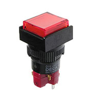 D16LMS1-1ABJR, кнопка без фикс. 250В/5А, LED подсветка 12В