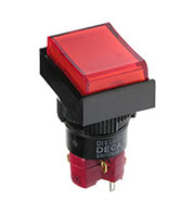 D16LMT1-1ABHR, кнопка без фиксации с LED подсветкой 250В 5А