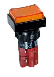 D16LMT1-2ABKO, кнопка без фиксации с LED подсветкой 250В 5А