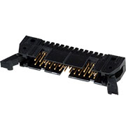 5499910-6, AMP-Latch-26 вилка на плату прям.2.54мм с защелкой