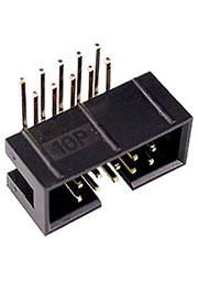 BH-10R(IDC-10MR), вилка на плату шаг 2.54мм угловая (118-A-10GRK)