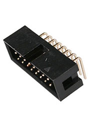 BH-16R(IDC-16MR), вилка на плату шаг 2.54мм угловая  (118-A-16GRK)