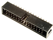 BH-30(IDC-30MS), вилка на плату шаг 2.54мм прямая  (118-A-30GSK)