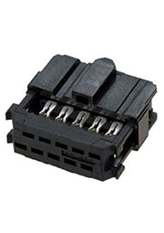 1658621-1, AMP-Latch-10 розетка на шлейф 2,54мм с крышк.б/ф